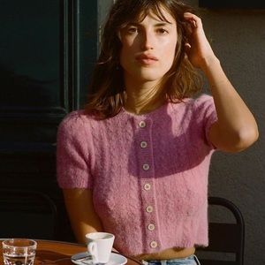 Tach Clothing Dahlia cropped top in poppy pink